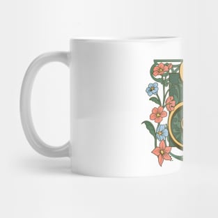 Art Nouveau Letter S, Ornamental Letter S, Art Deco Mug